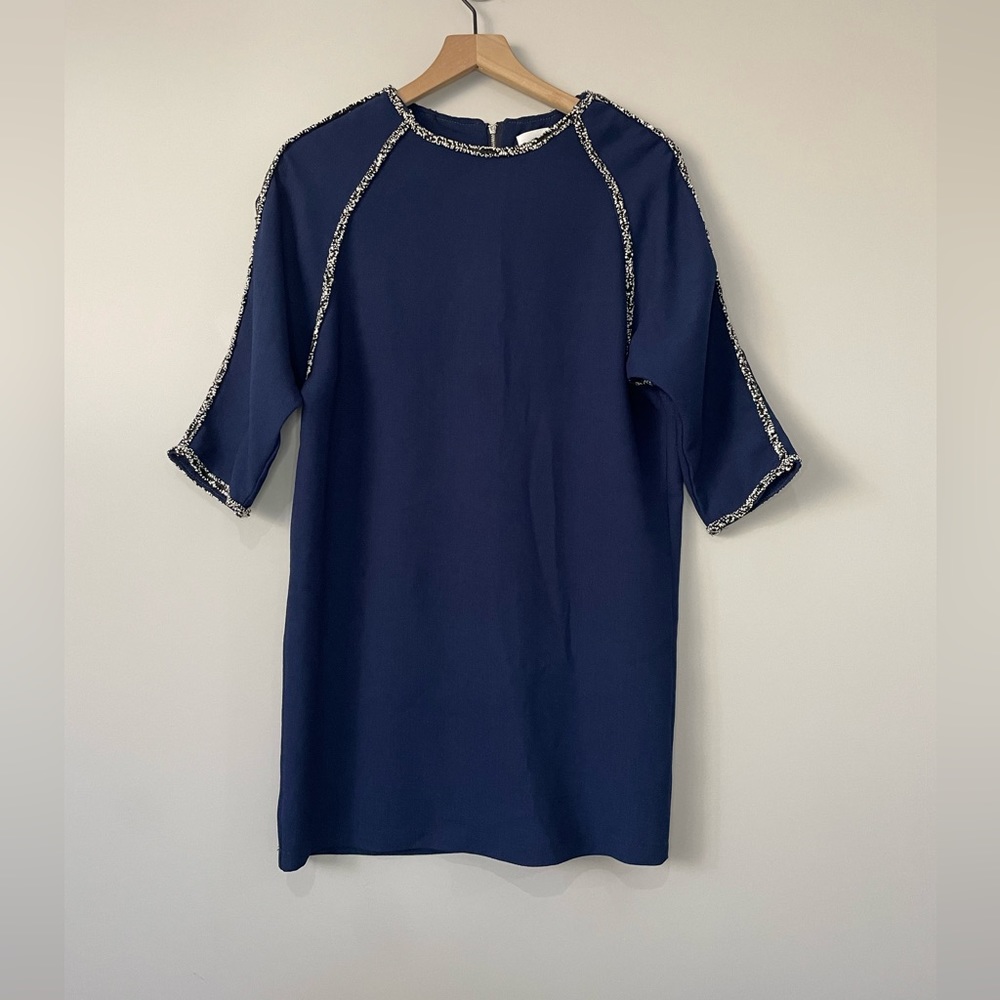 nu New York boxy oversized navy mini dress